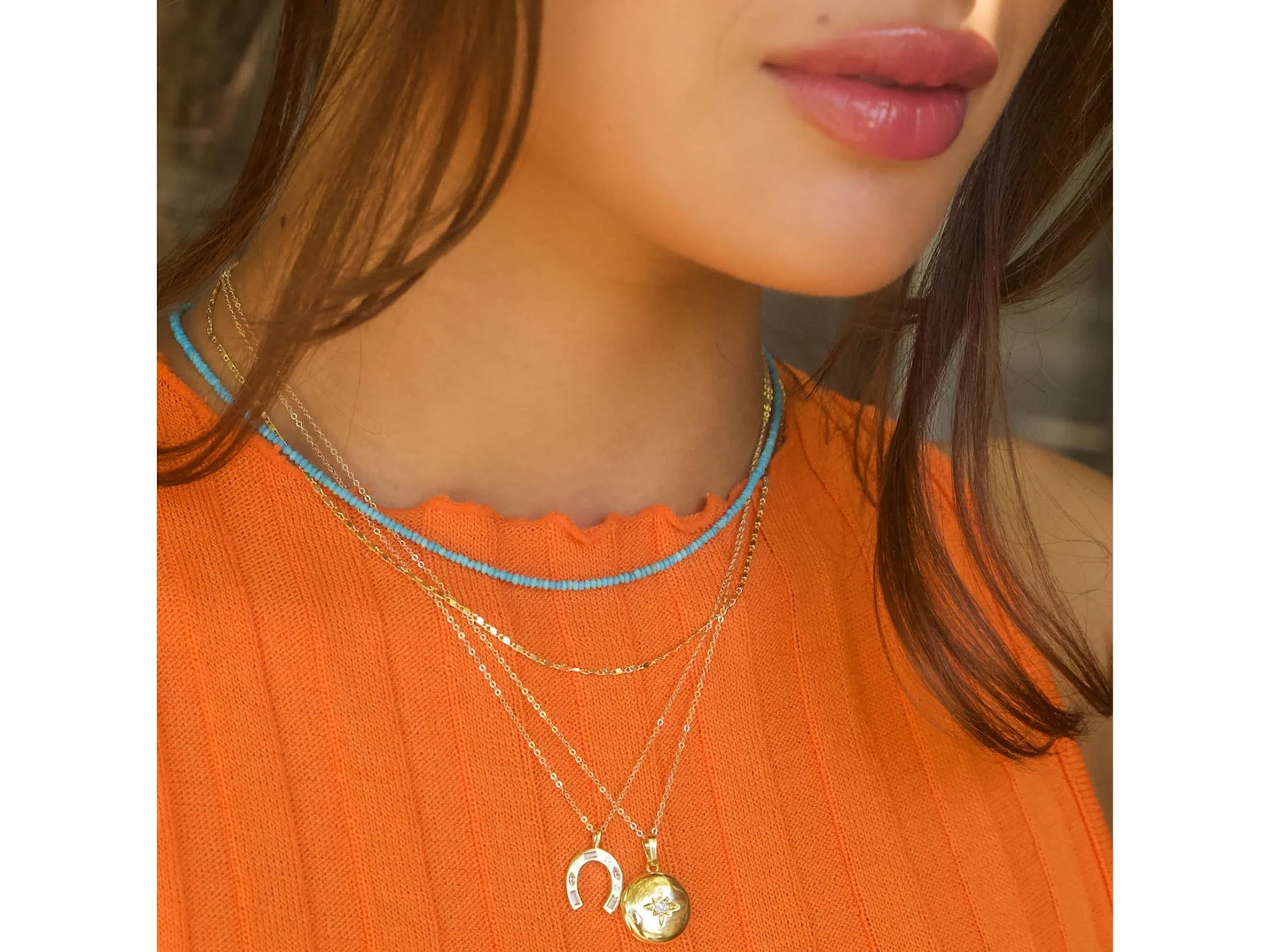 Dainty Beaded Turquoise Necklace