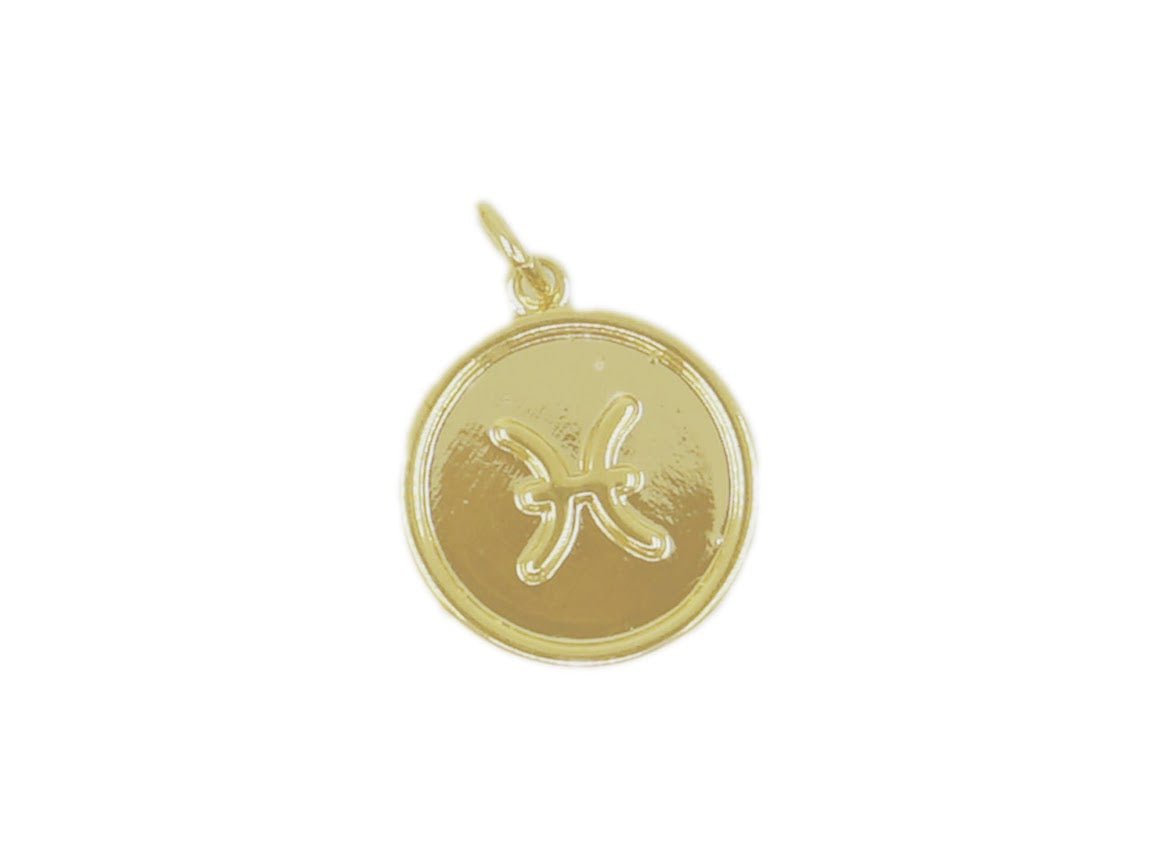 Small Round Pisces Charm
