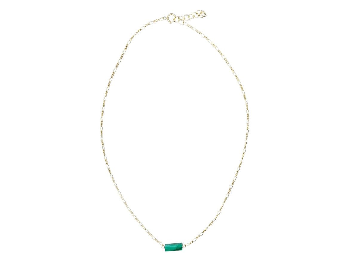 Malachite Bar Necklace.