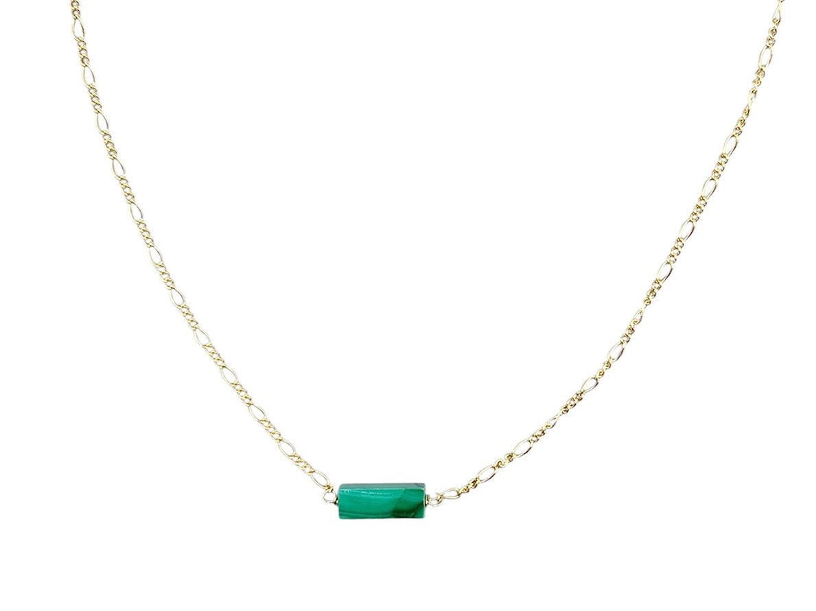 Malachite Bar Necklace.