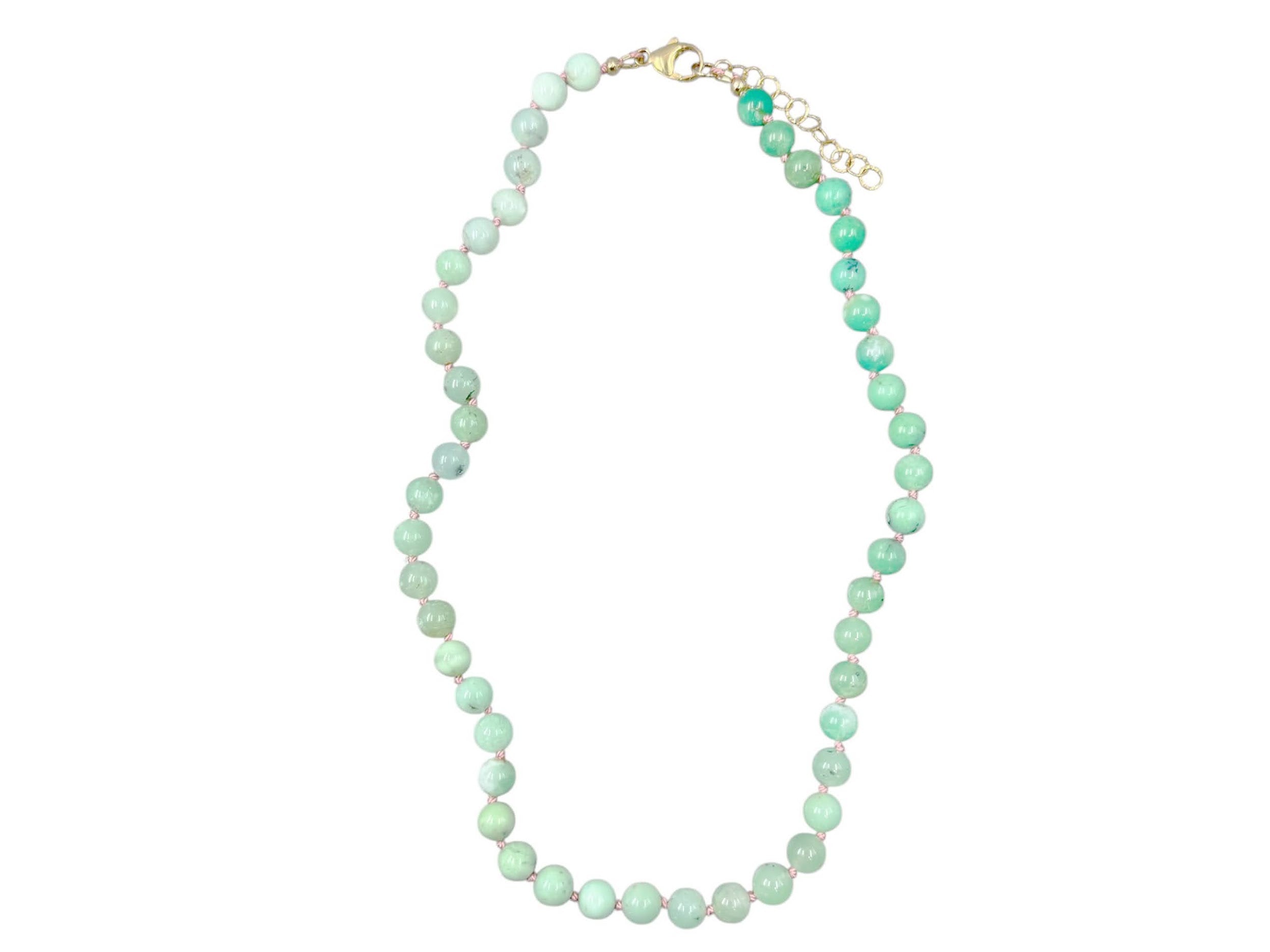 Natural Australian Chrysoprase Bead Necklace