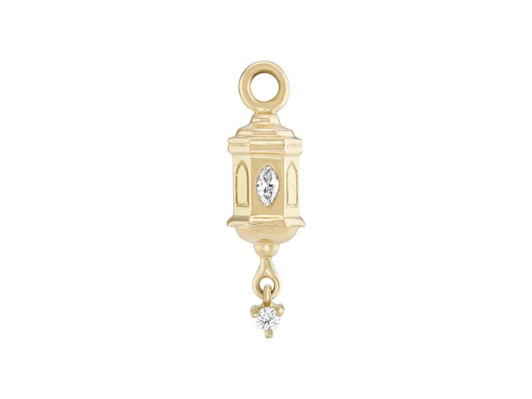 9k Eternal Lucky Lantern Drop Charm with Diamonds