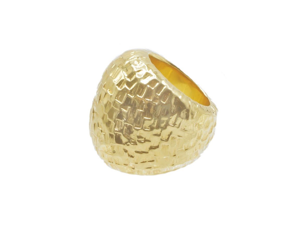 Chiseled Bombe Ring
