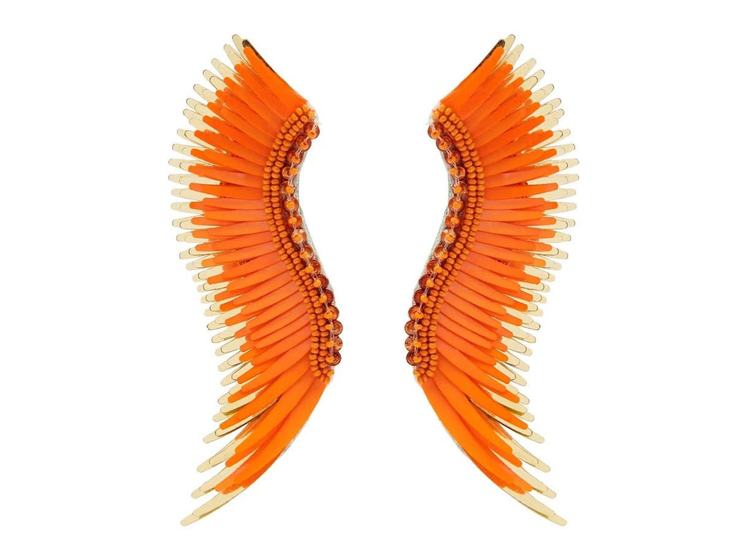 Orange and Gold Winged Earrings