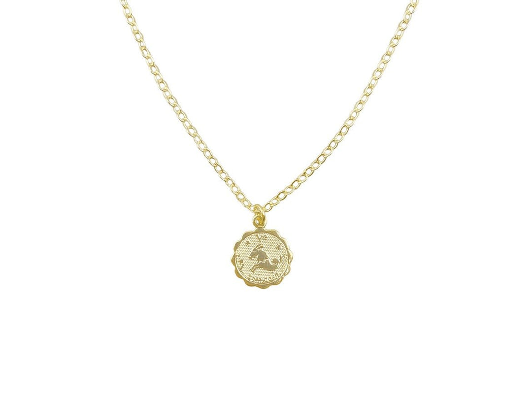 Gold Capricorn Charm Necklace