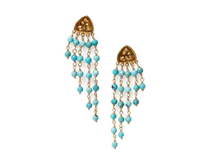 Turquoise Chain Drop Earrings