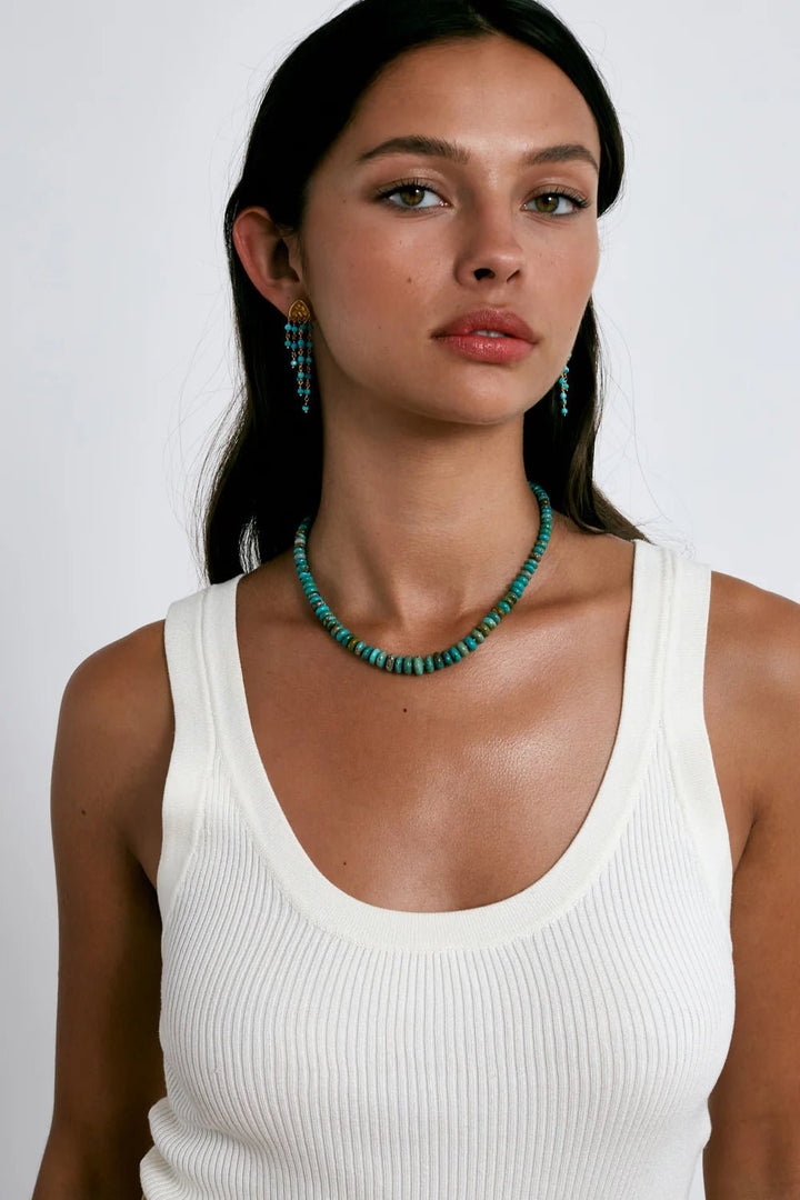 Turquoise Chain Drop Earrings