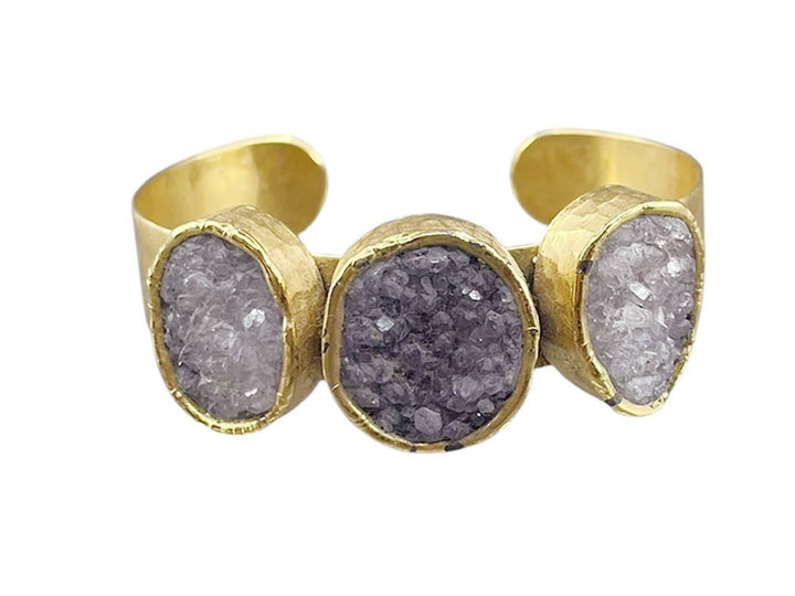 Three Geode Cuff