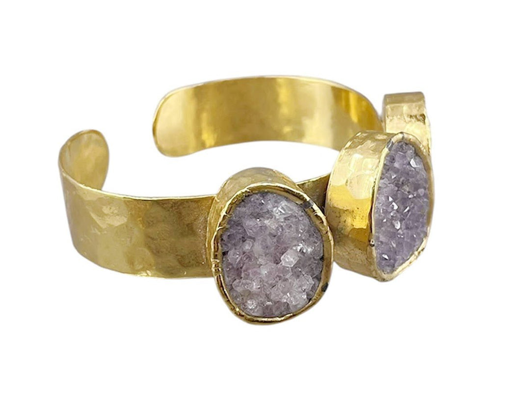 Three Geode Cuff
