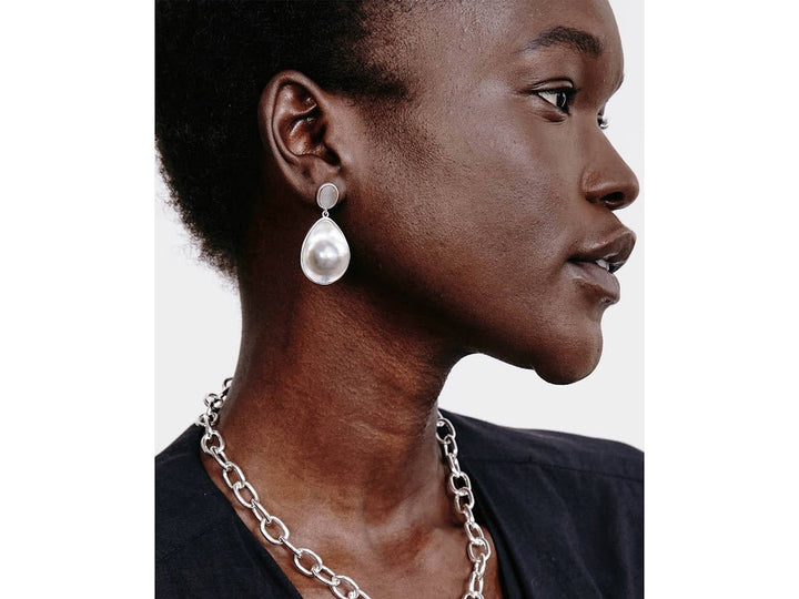 Mabe Pearl Drop Earrings