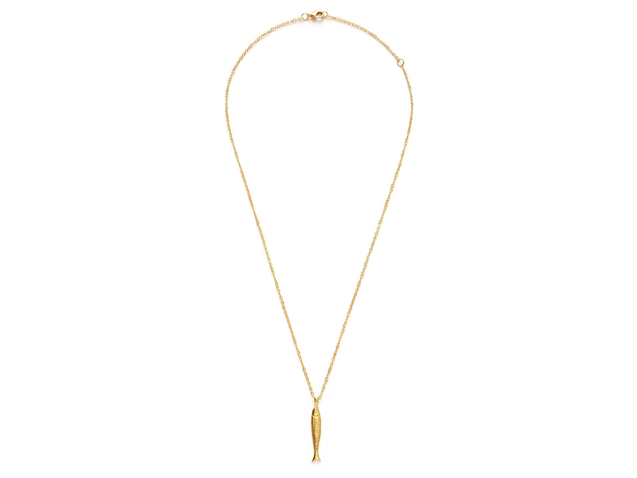 Gold Fish Charm Necklace