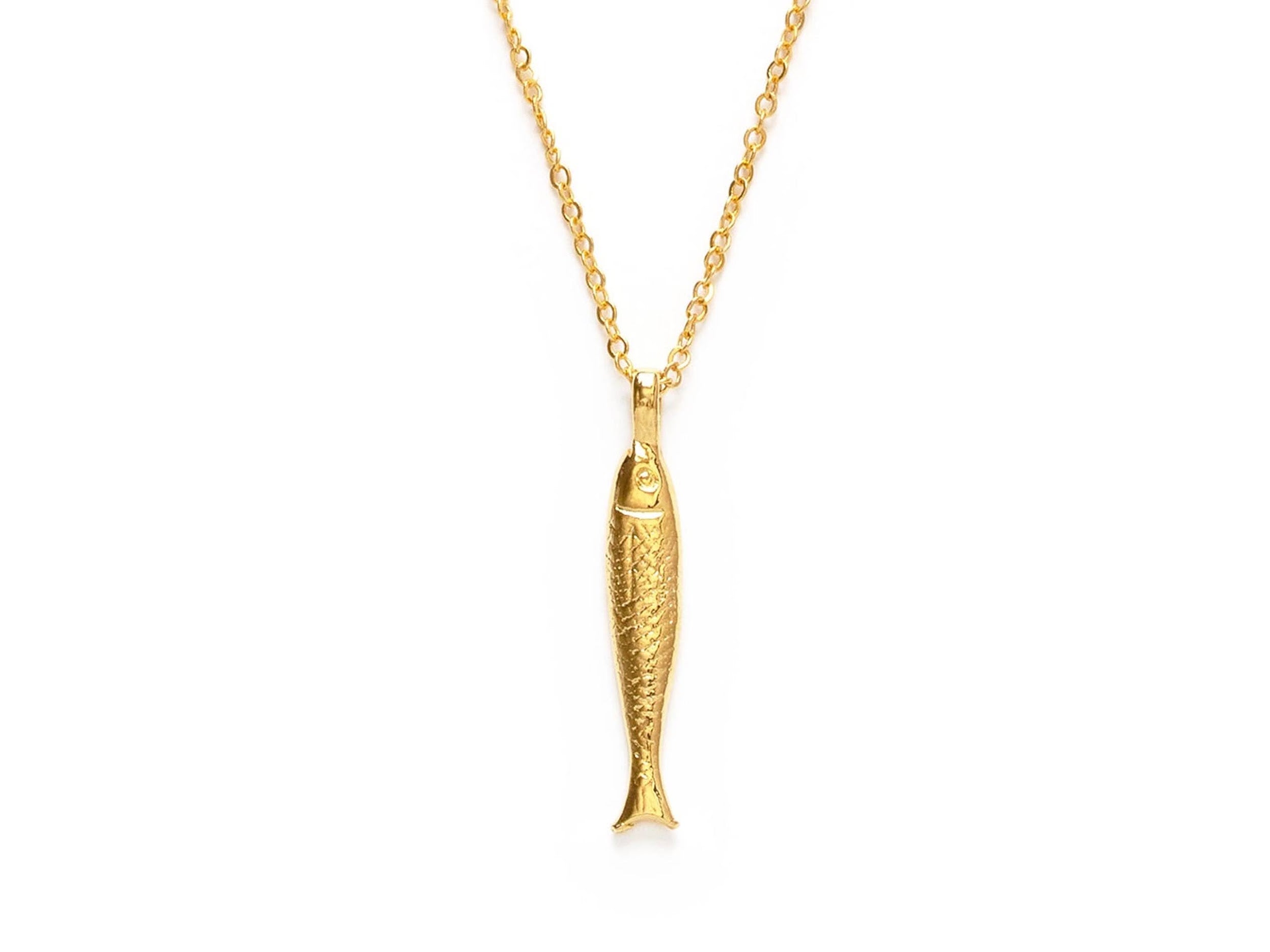 Gold Fish Charm Necklace