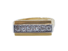 Load image into Gallery viewer, 1970s 14k Diamond Bar Ring
