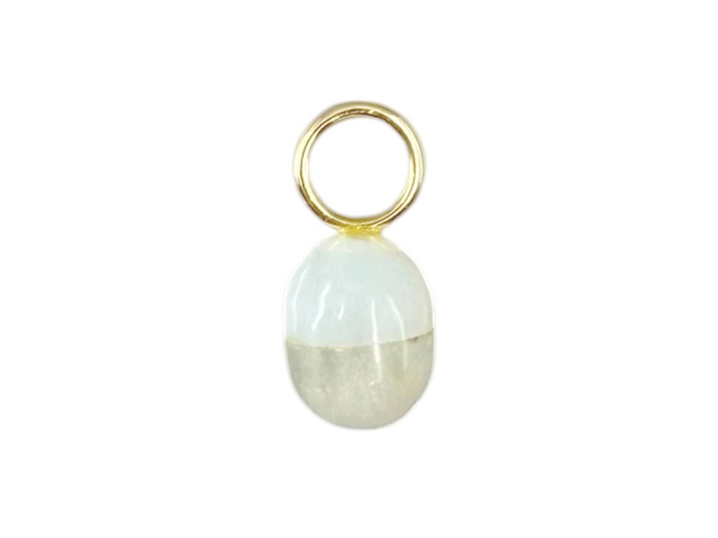 14k Opal and Moonstone Capsule Charm