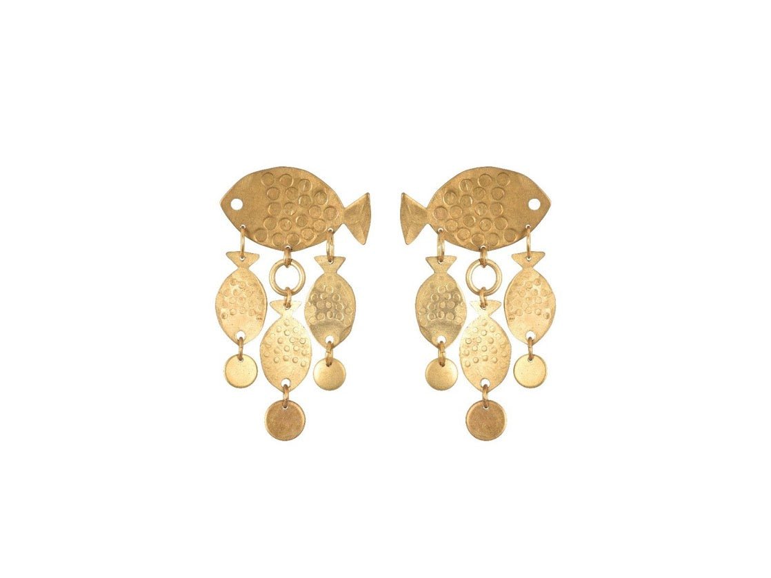 Brass Guppy Earrings.