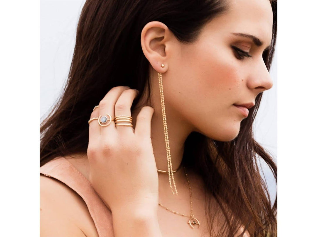 Gold Shoulder  Duster Earrings