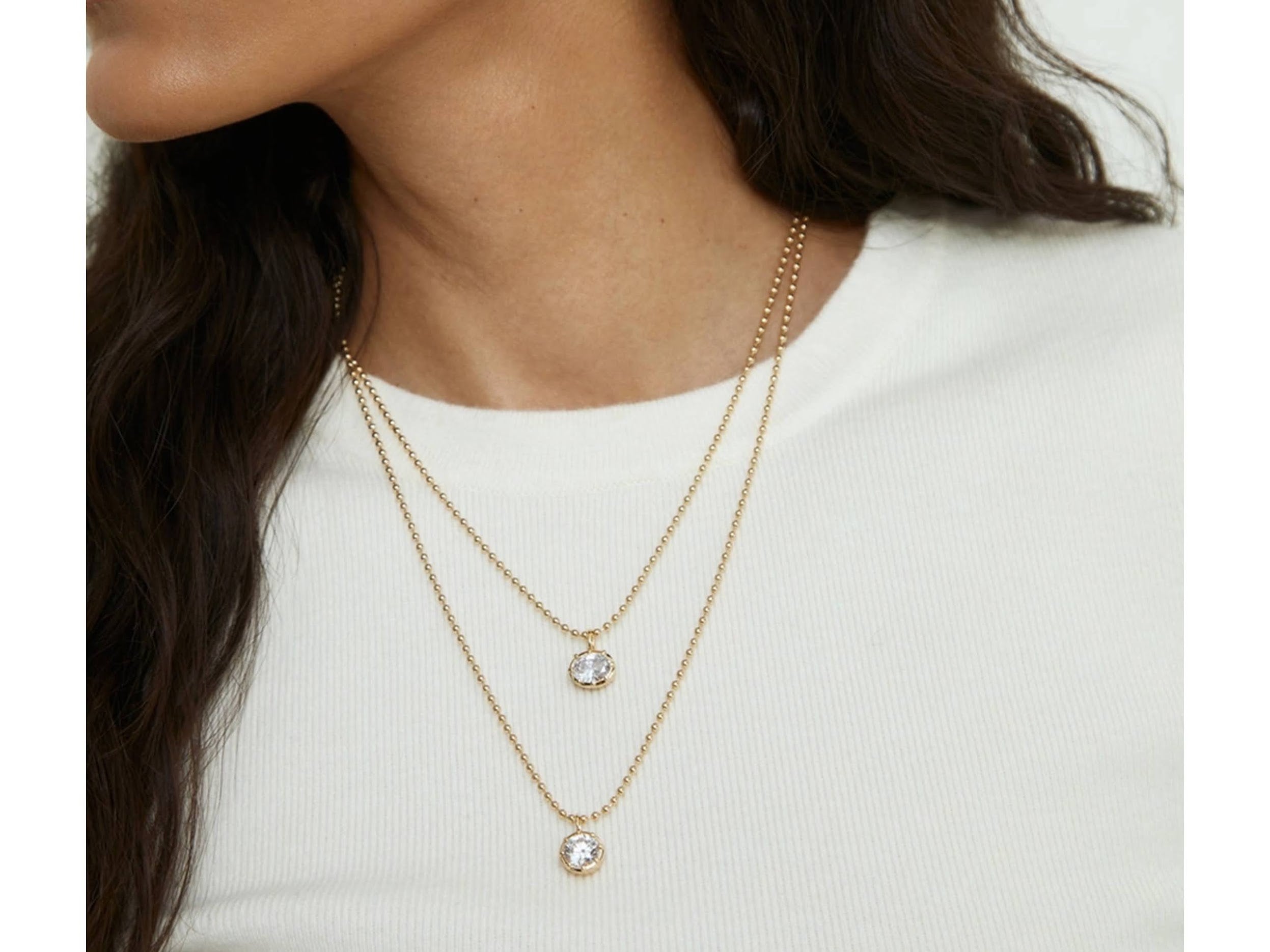 Gold Round CZ Charm