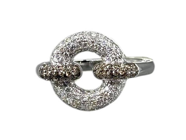 18k White and Brown Diamond Ring