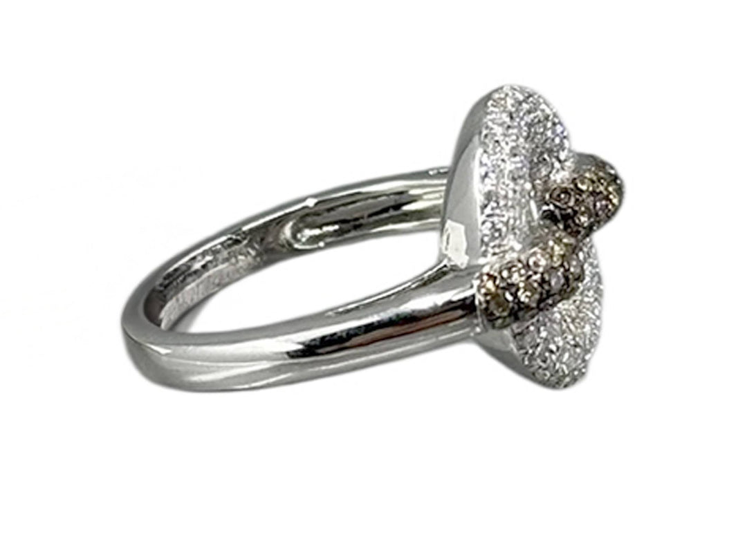 18k White and Brown Diamond Ring