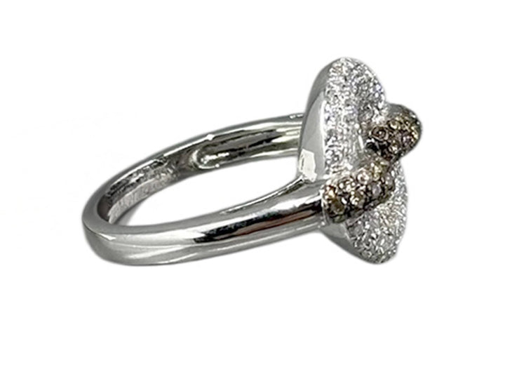 18k White and Brown Diamond Ring