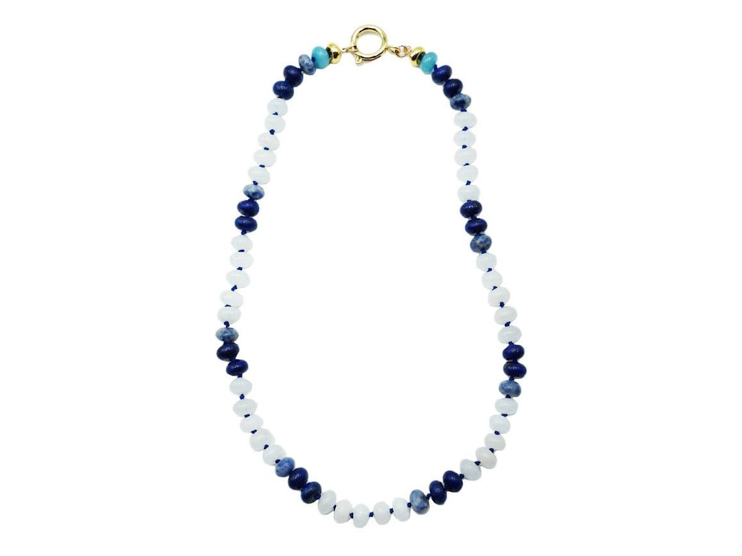 Eden Roc Strand Necklace of Quartz, Lapis, Sodalite, and Howlite