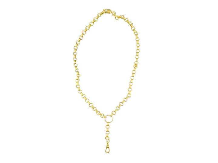 Gold Charm Clip Chain Necklace