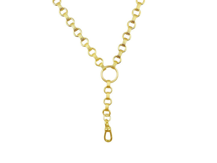 Gold Charm Clip Chain Necklace