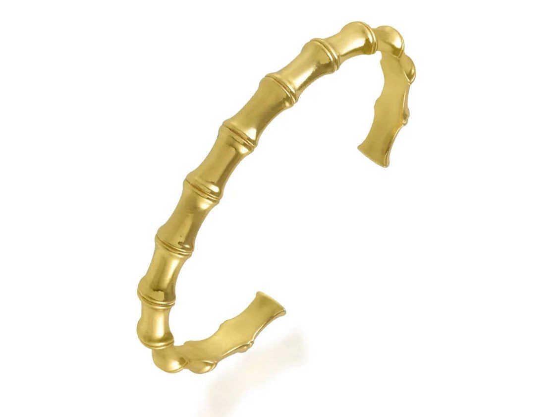 Gold Bamboo Cuff Bracelet
