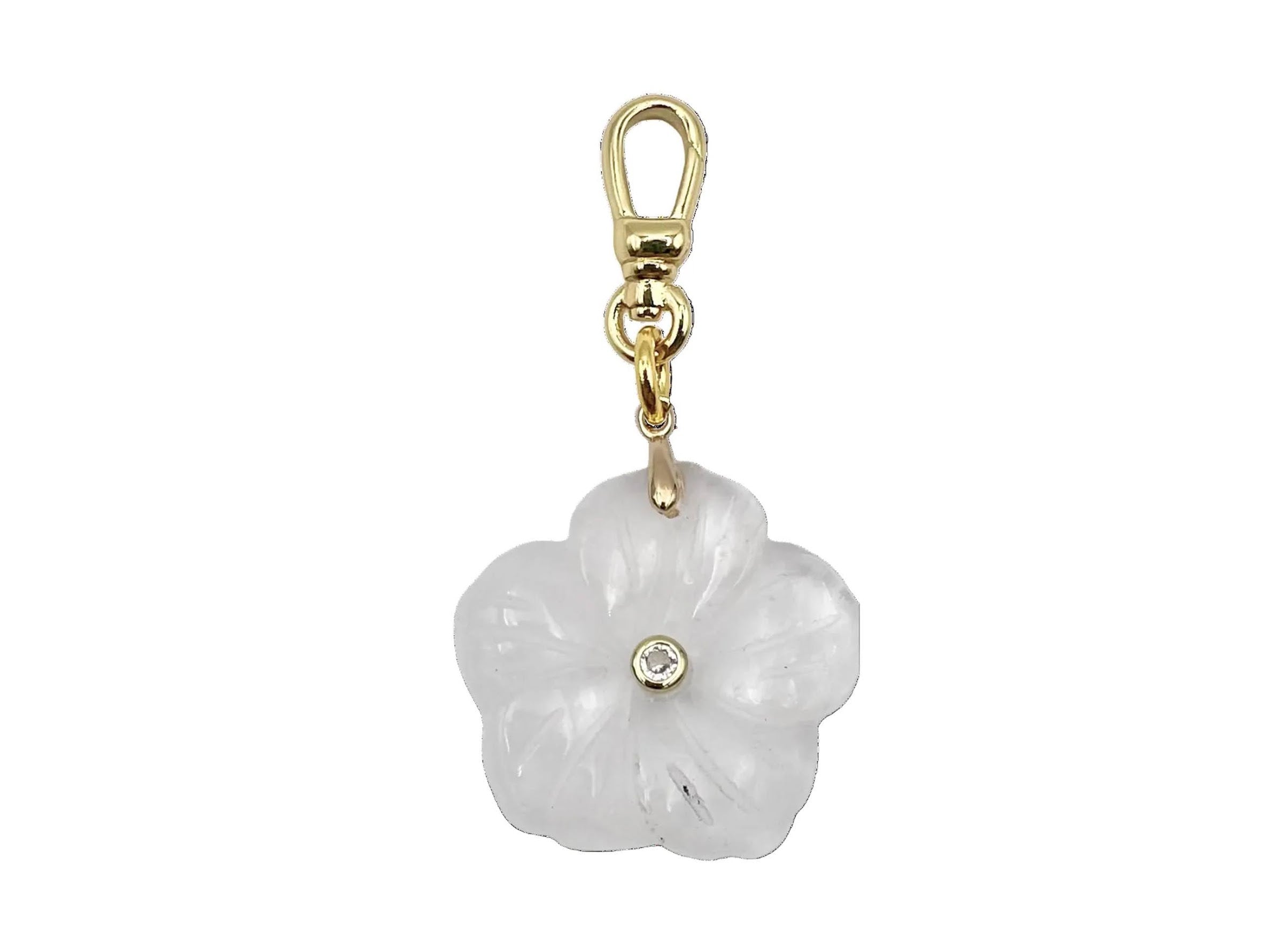 Quartz Flower Charm