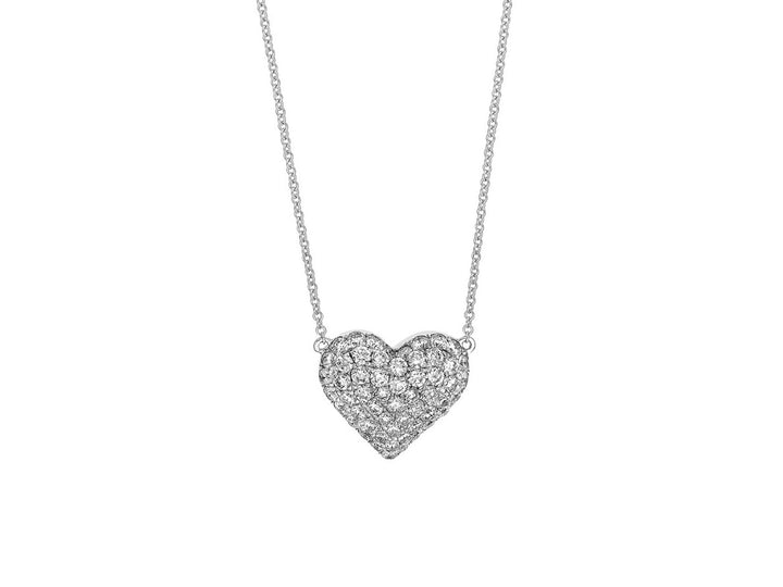 14k Diamond Pave Heart Necklace