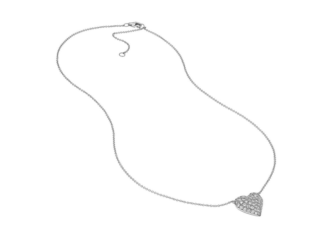 14k Diamond Pave Heart Necklace