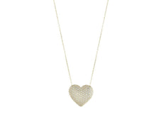 Load image into Gallery viewer, Puffy CZ Heart Necklace
