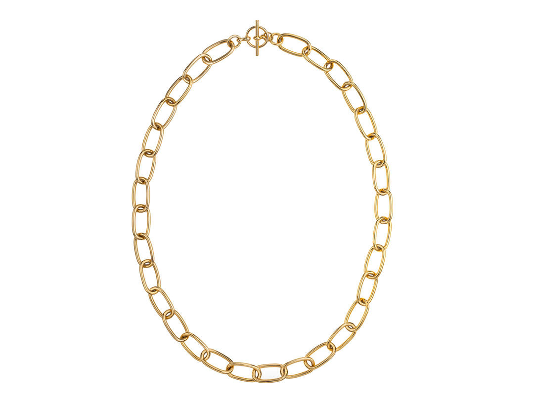 Oval Link Chain Toggle Necklace