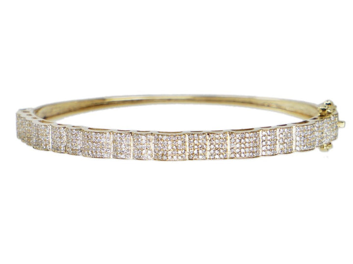 14k Diamond Bangle