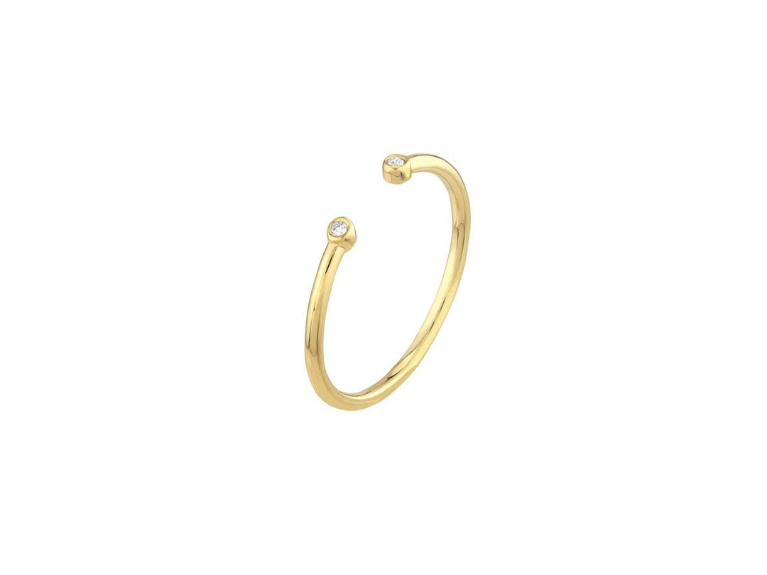 14k Diamond-Tipped Open Wire Ring