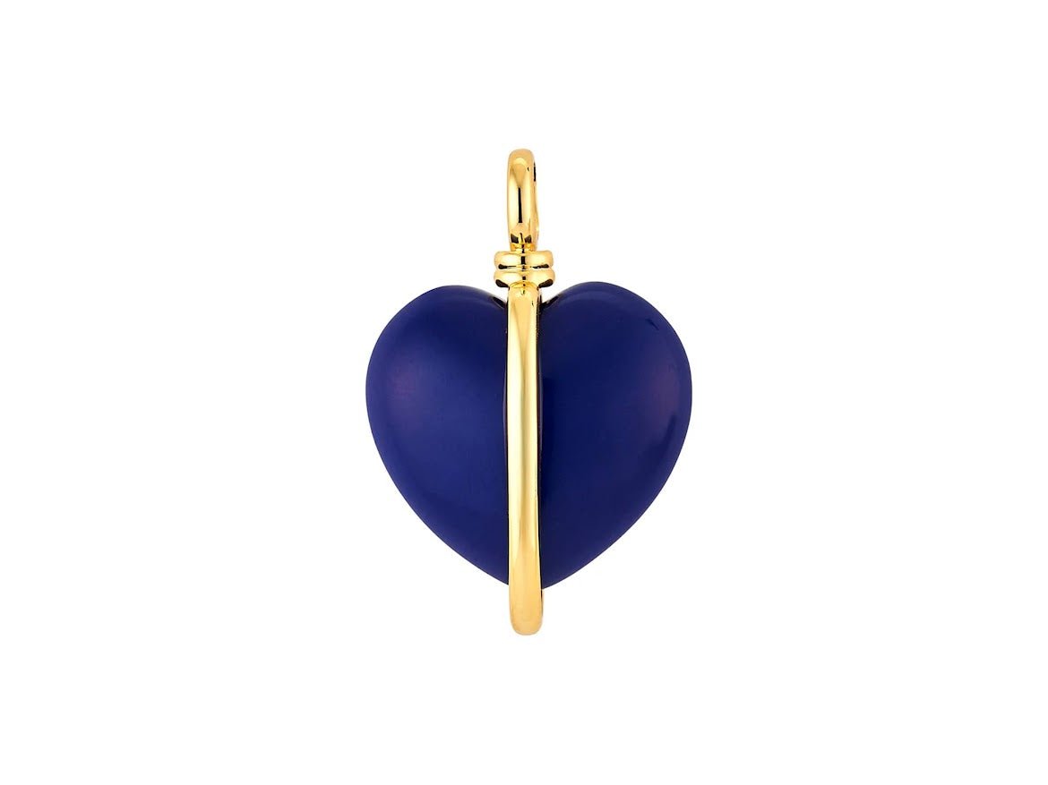 Lapis Wrapped Heart Charm