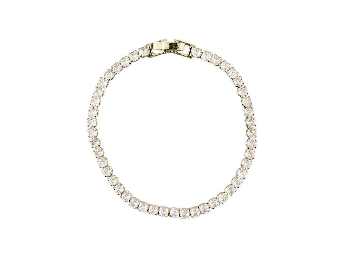 Gold CZ Tennis Bracelet