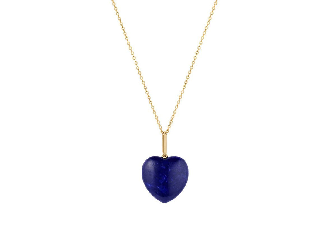 Lapis Heart Charm Necklace