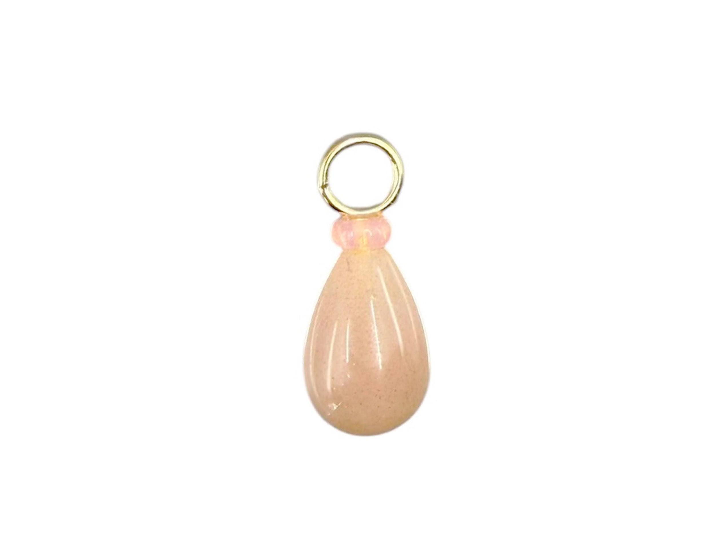 Pink Moonstone and Opal Charm