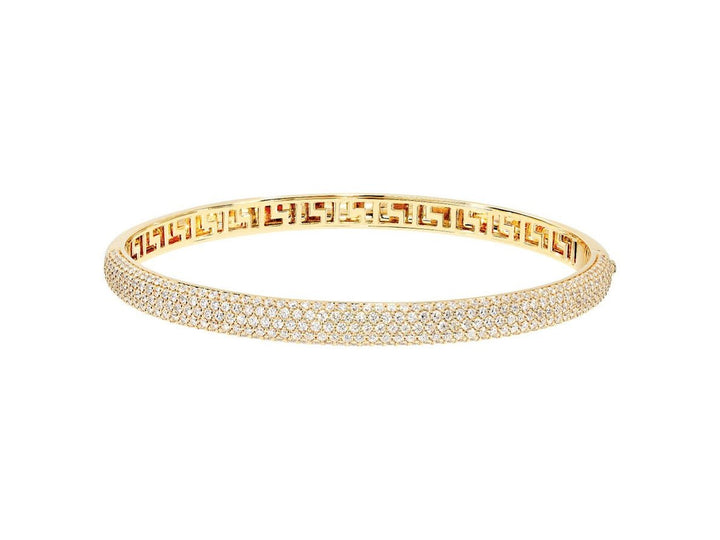 14k Pave Diamond Bangle