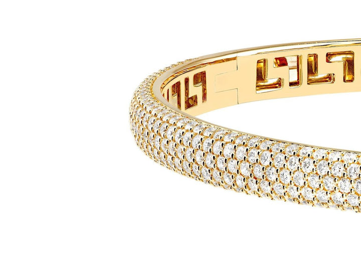 14k Pave Diamond Bangle