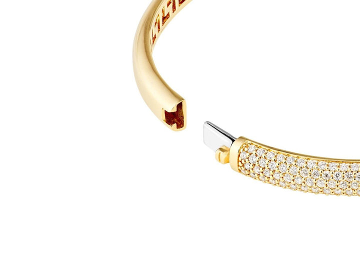 14k Pave Diamond Bangle