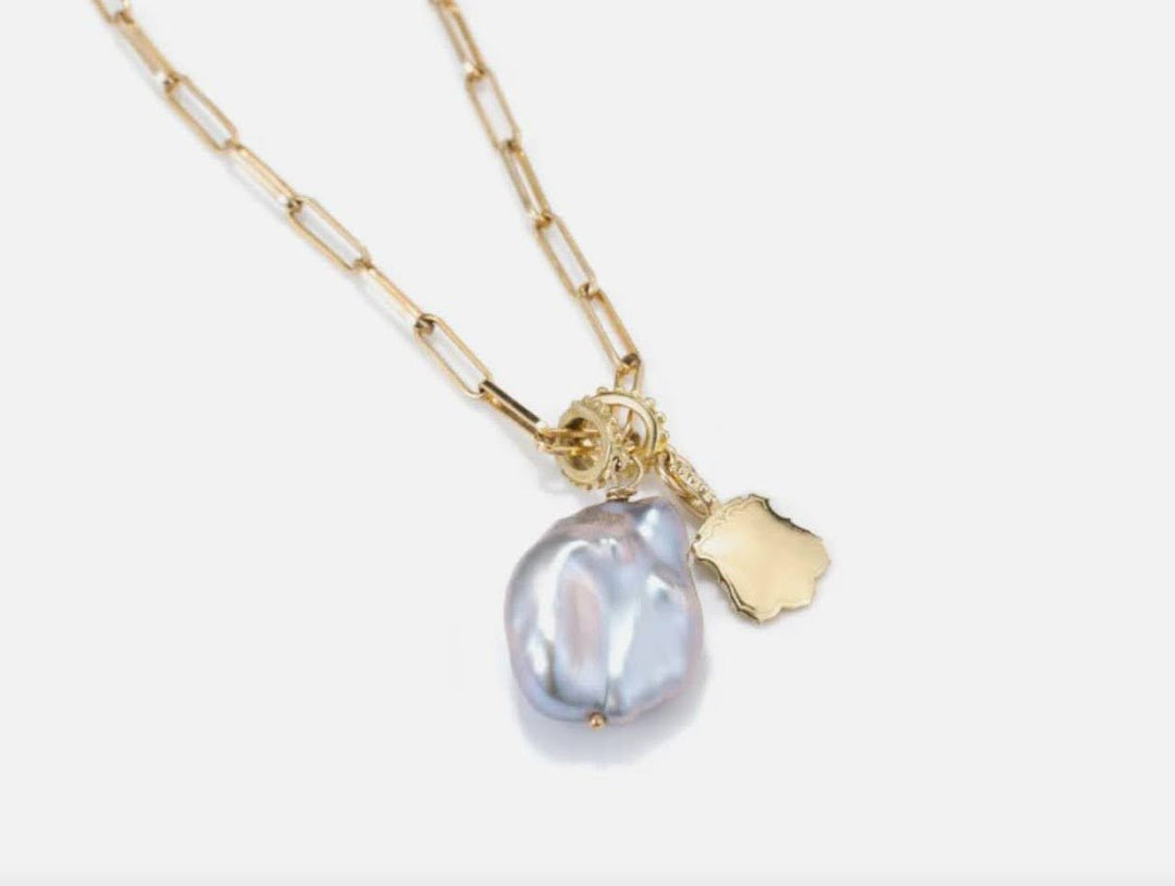 Silver Baroque Pearl Charm