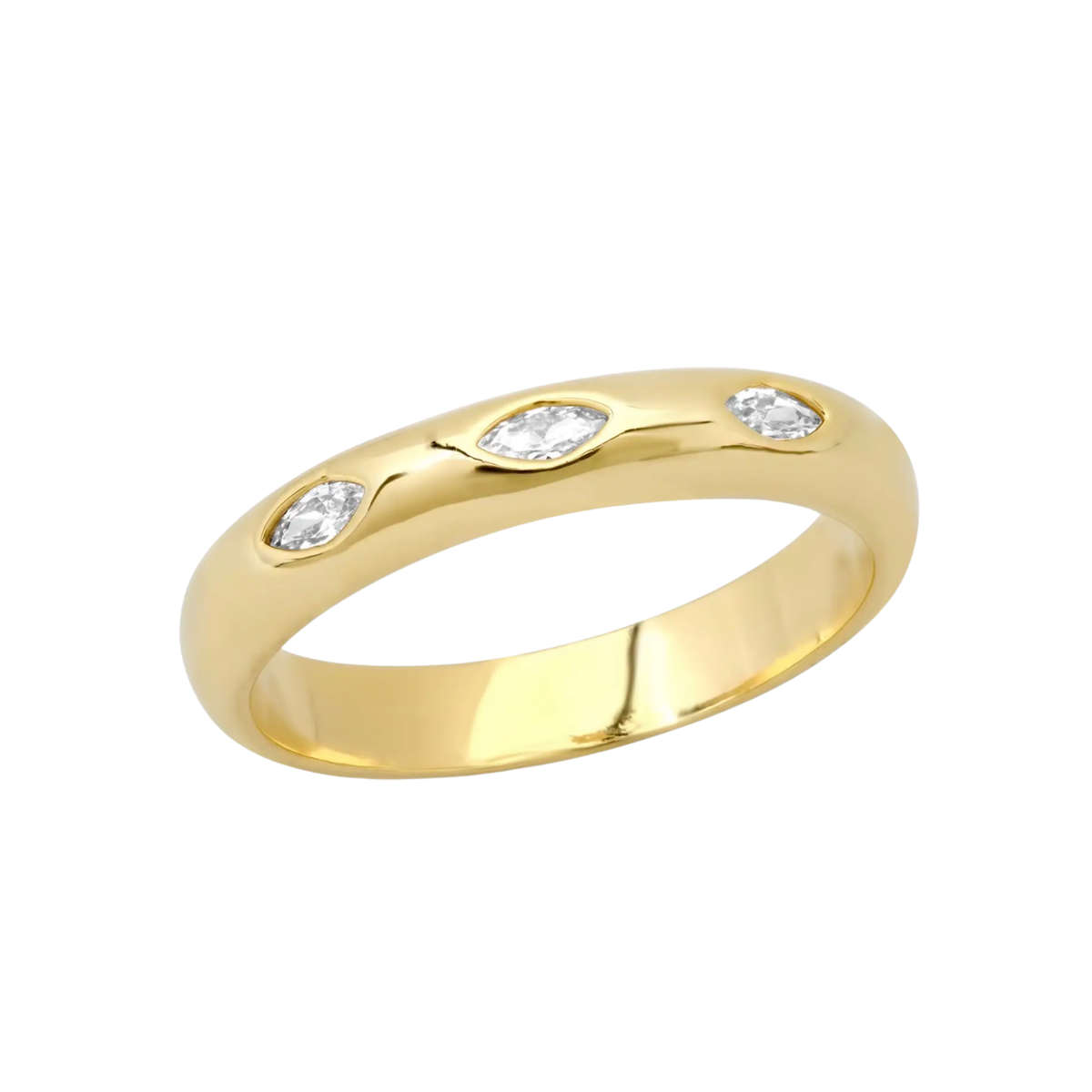 Gold Marquis CZ Ring