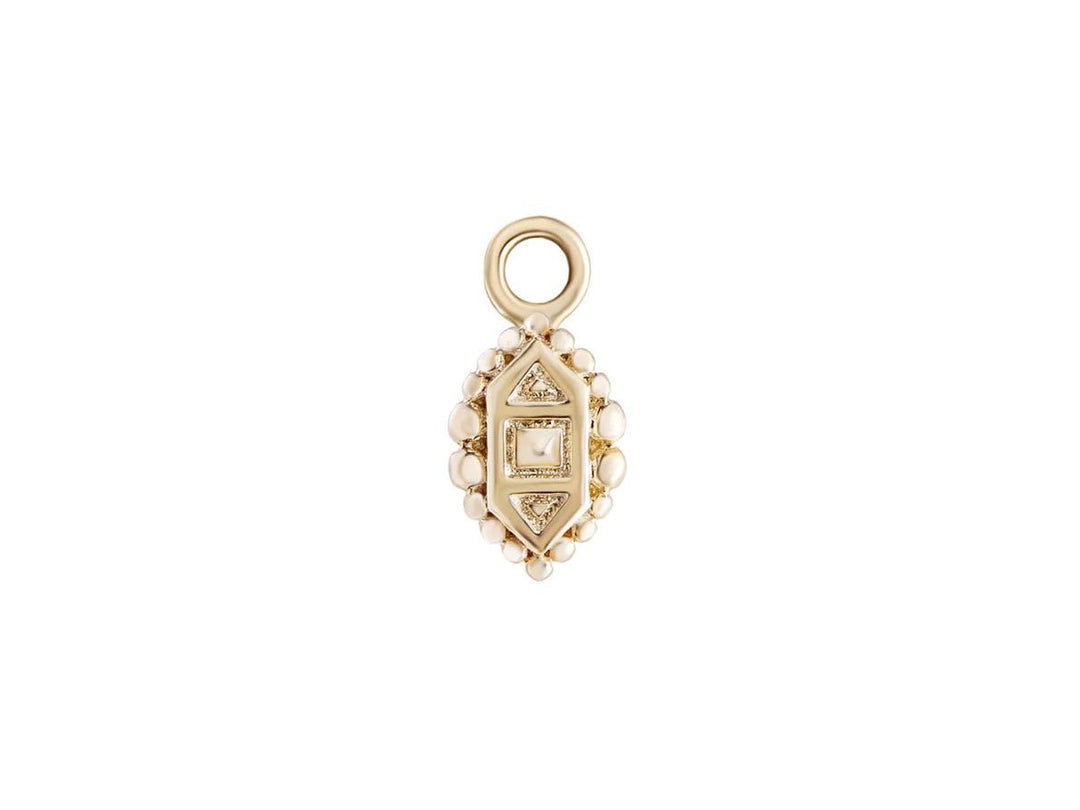 9k Oval Dala Drop Charm