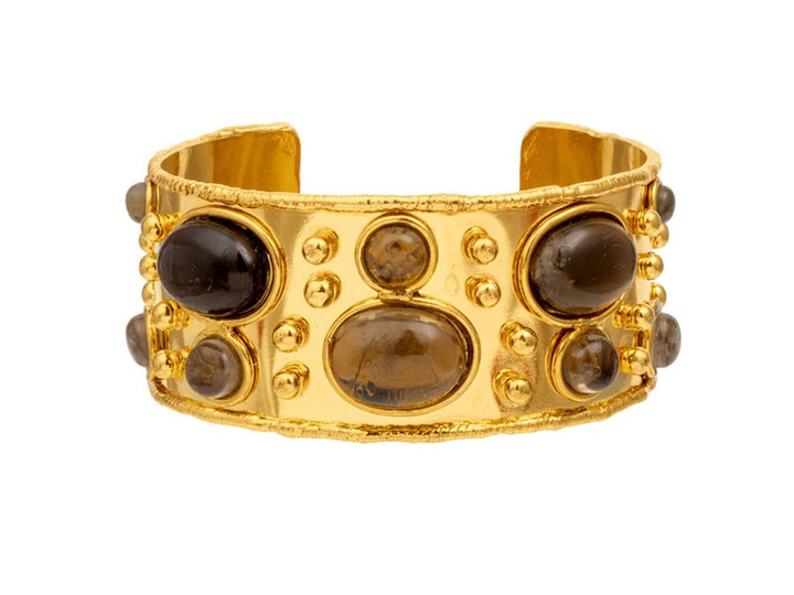 Dark Quartz Byzantine Cuff