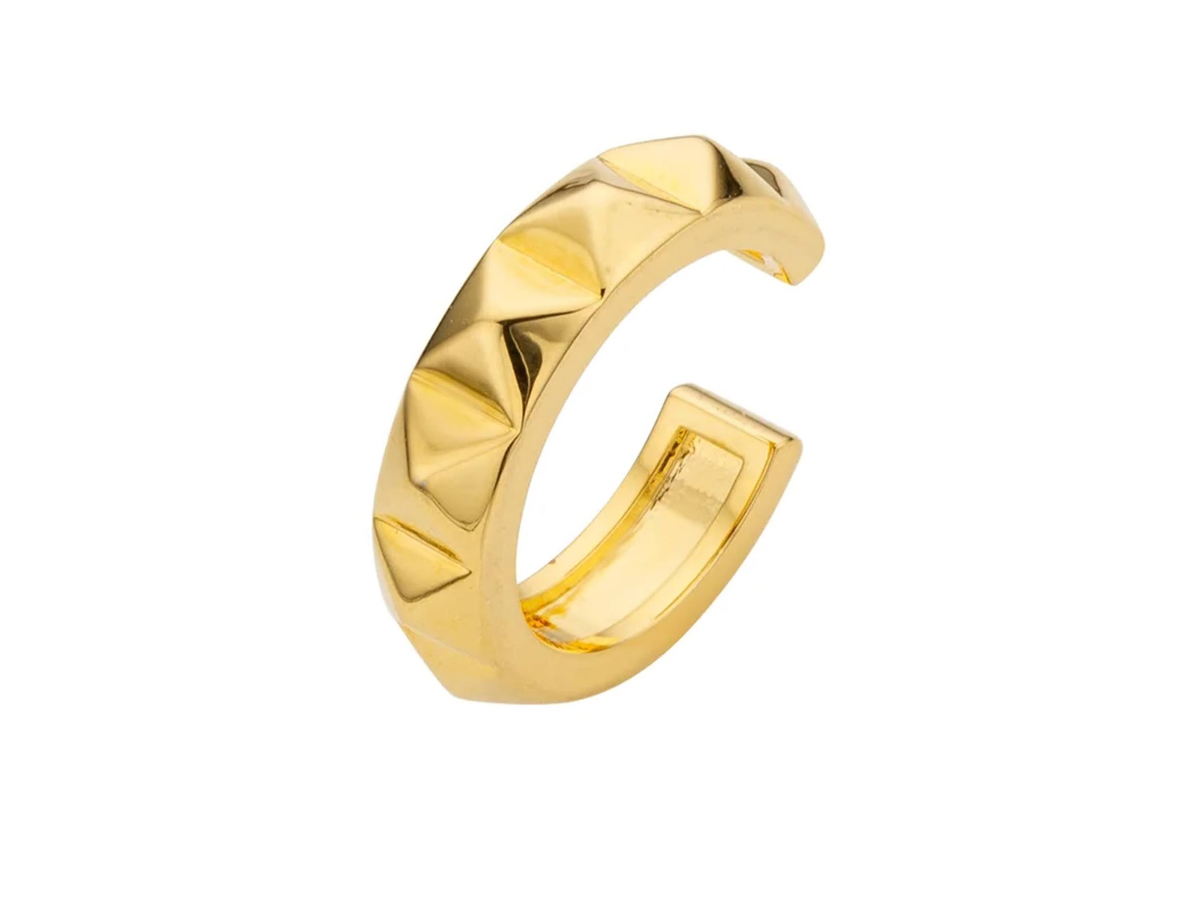 Gold Pyramidal Ear Cuff