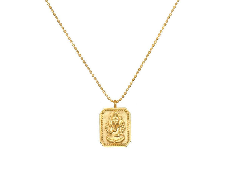 Gold Ganesha Charm Necklace