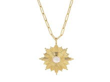 Load image into Gallery viewer, Yellow Gold Large Supernova Charm Necklace
