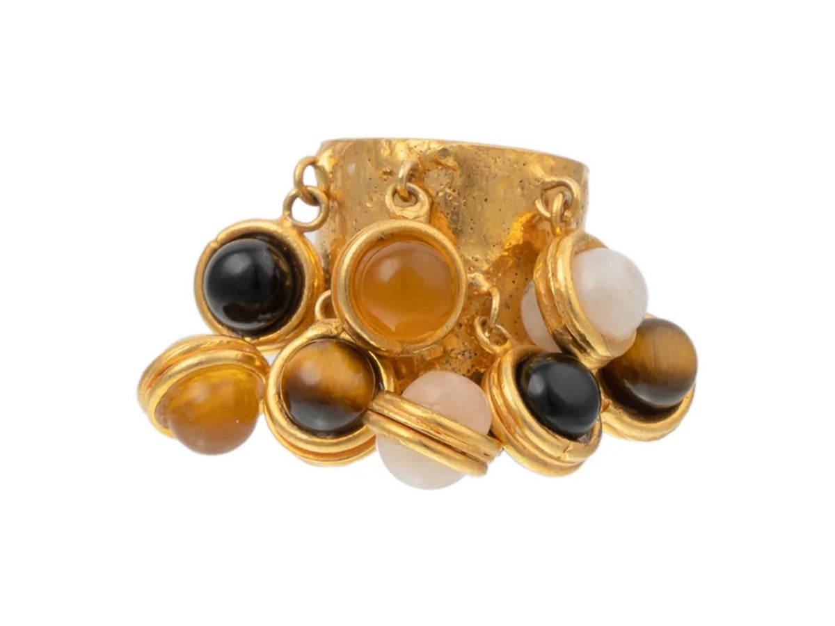 Tiger Eye and Moonstone Candies Ring